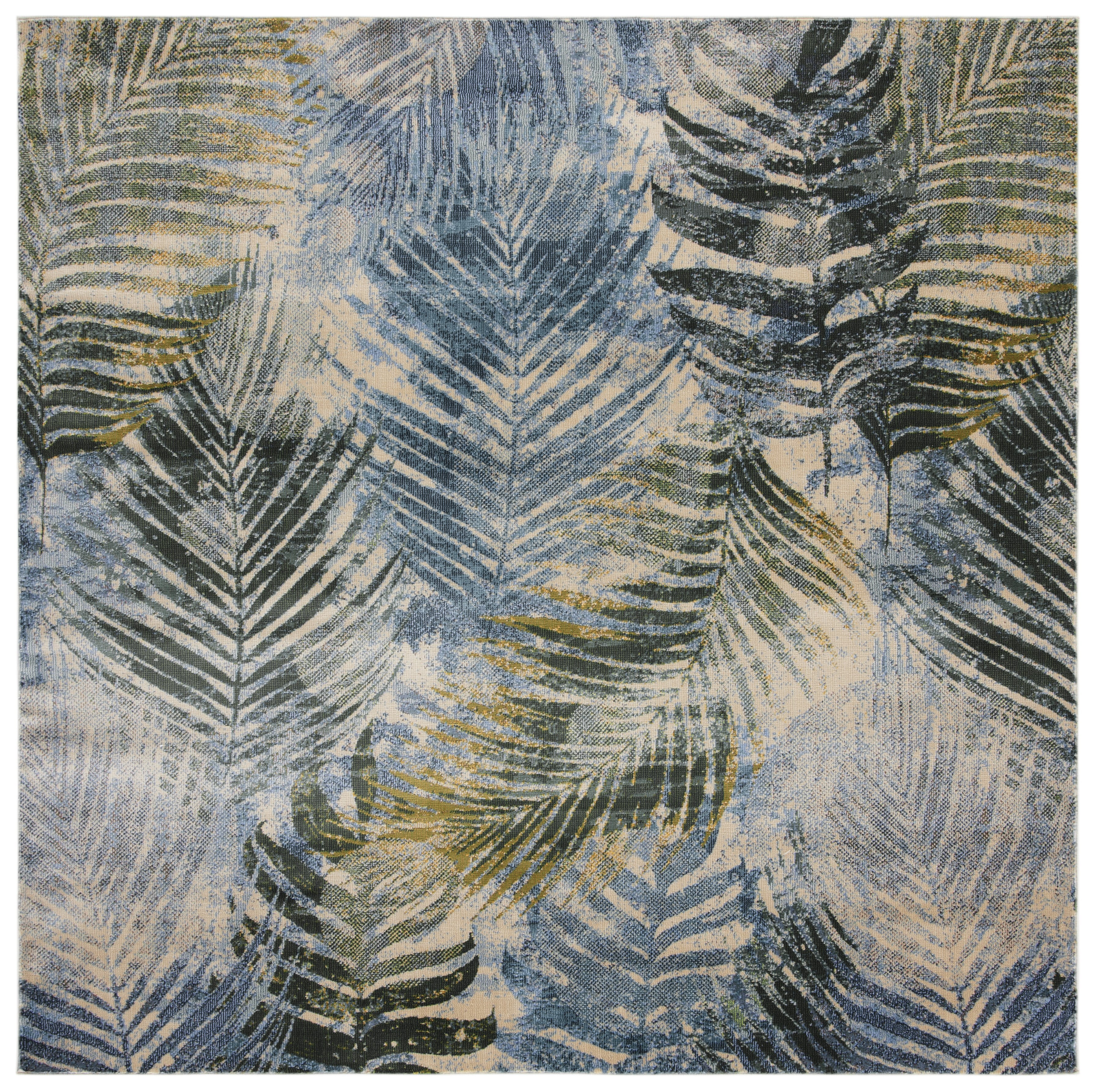 SAFAVIEH Lillian Roderick Floral Area Rug, Blue/Green, 6'7