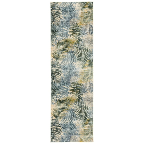 SAFAVIEH Lillian Roderick Floral Runner Rug, Blue/Green, 2'2" x 7'