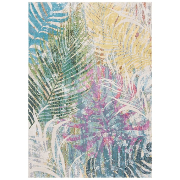 SAFAVIEH Lillian Sheryll Floral Area Rug, Green/Blue, 8' x 10'