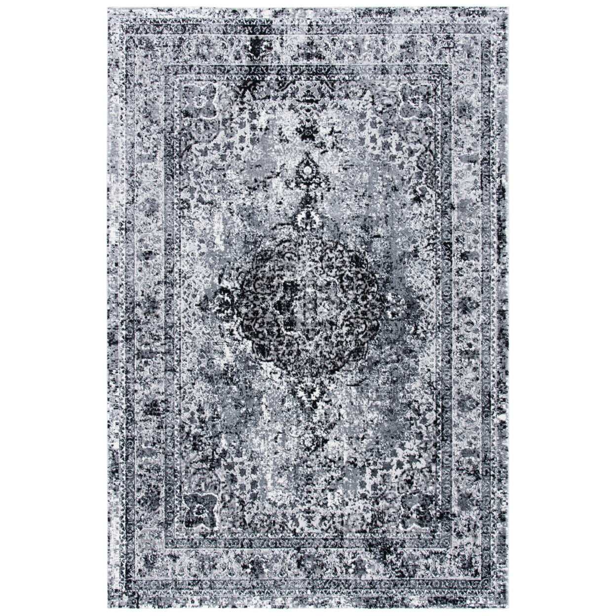 SAFAVIEH Lilypond Collection LLP843F Grey / Dark Grey Rug - Walmart.com