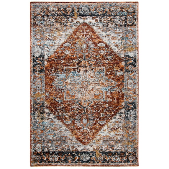 SAFAVIEH Limitee Abigail Medallion Area Rug, Beige/Rust, 8' x 10'