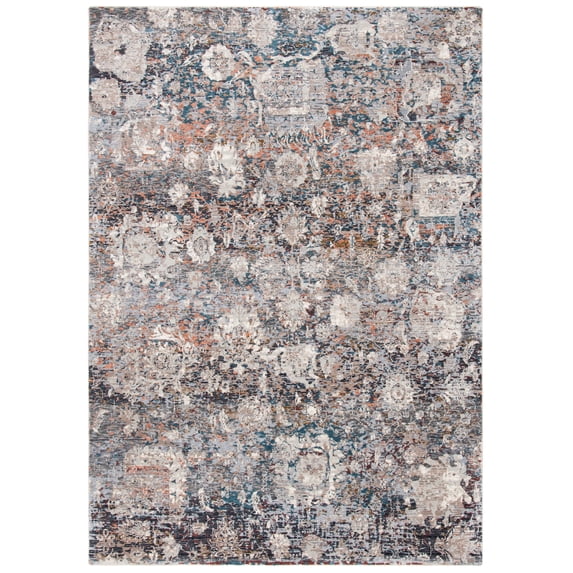 SAFAVIEH Limitee Atanas Abstract Area Rug, Charcoal/Beige, 8' x 10'