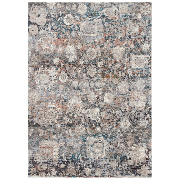SAFAVIEH Limitee Atanas Abstract Area Rug, Charcoal/Beige, 8' x 10'