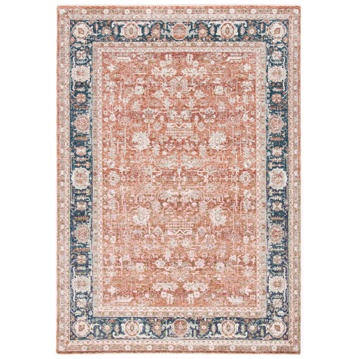 SAFAVIEH Limitee Collection LIM740P Rust / Blue Rug