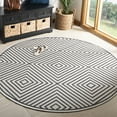 thumbnail image 1 of Safavieh Linden Amelia Geometric Indoor/Outdoor Area Rug, Light Gray/Charcoal, 6'7" x 6'7" Round, 1 of 8