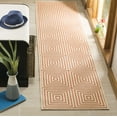 thumbnail image 1 of Safavieh Linden Amelia Geometric Indoor/Outdoor Runner Rug, Cream/Rust, 2'2" x 8', 1 of 8