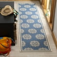 thumbnail image 1 of SAFAVIEH Linden Cheshunt Floral Runner Rug, Cream/Blue, 2' x 8', 1 of 5