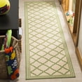 thumbnail image 1 of Safavieh Linden Danny Geometric Indoor/Outdoor Runner Rug, Cream/Olive, 2'2" x 8', 1 of 8
