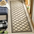thumbnail image 1 of Safavieh Linden Danny Geometric Indoor/Outdoor Runner Rug, Creme/Brown, 2'2" x 8', 1 of 8
