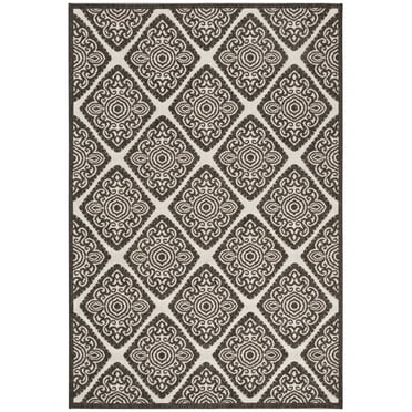 SAFAVIEH Linden Franco Damask Area Rug, Light Grey/Charcoal, 4' x 6'