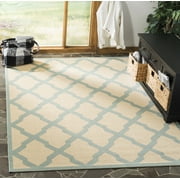 Safavieh Linden Gamal Geometric Indoor/Outdoor Area Rug, Cream/Aqua, 4' x 6'