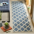 thumbnail image 1 of Safavieh Linden Gamal Geometric Indoor/Outdoor Runner Rug, Blue/Creme, 2'2" x 8', 1 of 8