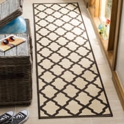 Safavieh Linden Gamal Geometric Indoor/Outdoor Runner Rug, Creme/Brown, 2'2" x 8'