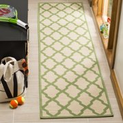 Safavieh Linden Gamal Geometric Indoor/Outdoor Runner Rug, Cream/Olive, 2'2" x 8'