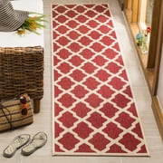 Safavieh Linden Gamal Geometric Indoor/Outdoor Runner Rug, Red/Creme, 2'2" x 8'