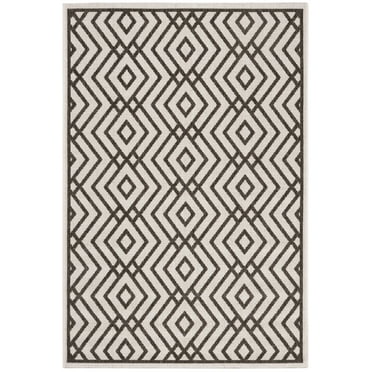 SAFAVIEH Linden Hallam Geometric Area Rug, Light Grey/Charcoal, 4' x 6'