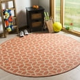 thumbnail image 1 of Safavieh Linden Joey Geometric Indoor/Outdoor Area Rug, Rust/Creme, 6'7" x 6'7" Round, 1 of 8