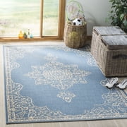 SAFAVIEH Linden Katharine Floral Runner Rug, Cream/Blue, 2' x 8'