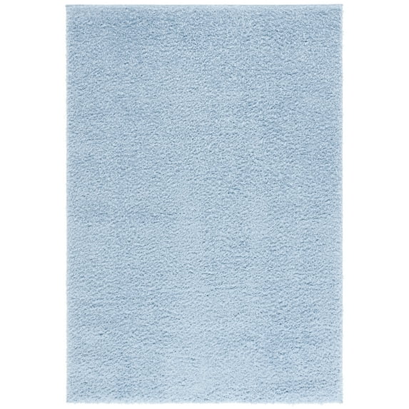 SAFAVIEH Lindsay Deborah Solid Polyester Shag Area Rug, Aqua, 3' x 5'