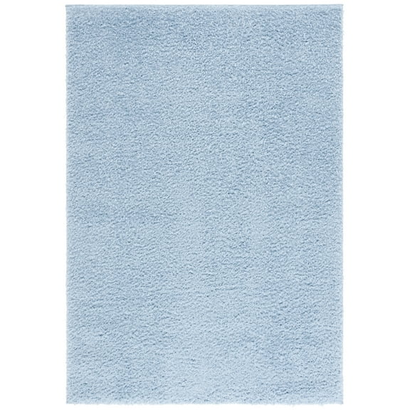 SAFAVIEH Lindsay Deborah Solid Polyester Shag Area Rug, Aqua, 5'3" x 7'6"