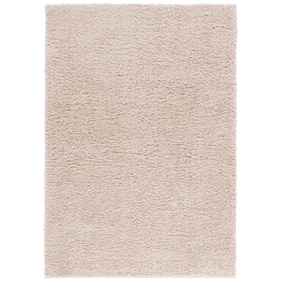 SAFAVIEH Lindsay Deborah Solid Polyester Shag Area Rug, Beige, 9' x 12'