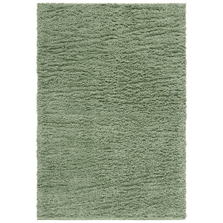 Safavieh Lindsay Deborah Solid Polyester Shag Area Rug, Green, 8' x 10'