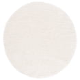 thumbnail image 1 of SAFAVIEH Lindsay Deborah Solid Polyester Shag Area Rug, Ivory, 6'7" x 6'7" Round, 1 of 7
