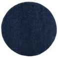 thumbnail image 1 of SAFAVIEH Lindsay Deborah Solid Polyester Shag Area Rug, Navy, 6'7" x 6'7" Round, 1 of 7