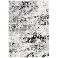 thumbnail image 1 of SAFAVIEH Lindsay Edna Distressed Polyester Shag Area Rug, Grey/Black Ivory, 8' x 10', 1 of 7
