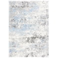 thumbnail image 1 of SAFAVIEH Lindsay Edna Distressed Polyester Shag Area Rug, Grey/Blue Ivory, 8' x 10', 1 of 8