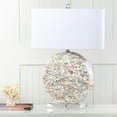thumbnail image 1 of SAFAVIEH Lindsey 26.5 in. H Mosaic Shell Round Table Lamp, Cream, 1 of 7