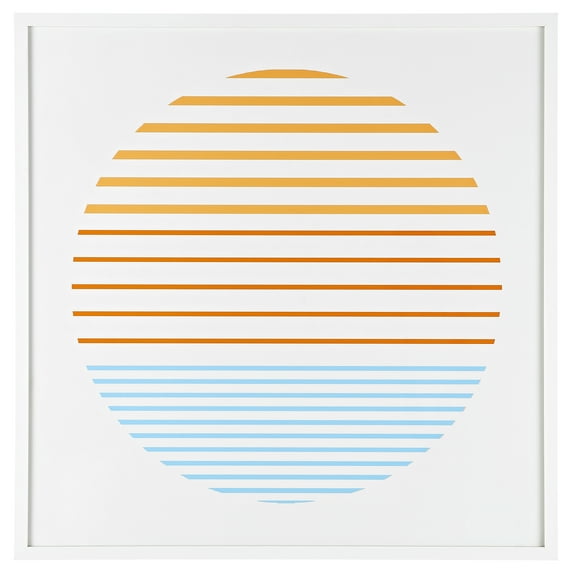SAFAVIEH Linear Horizon 24 in. x 24 in. Framed Wall Art, Orange/Ivory