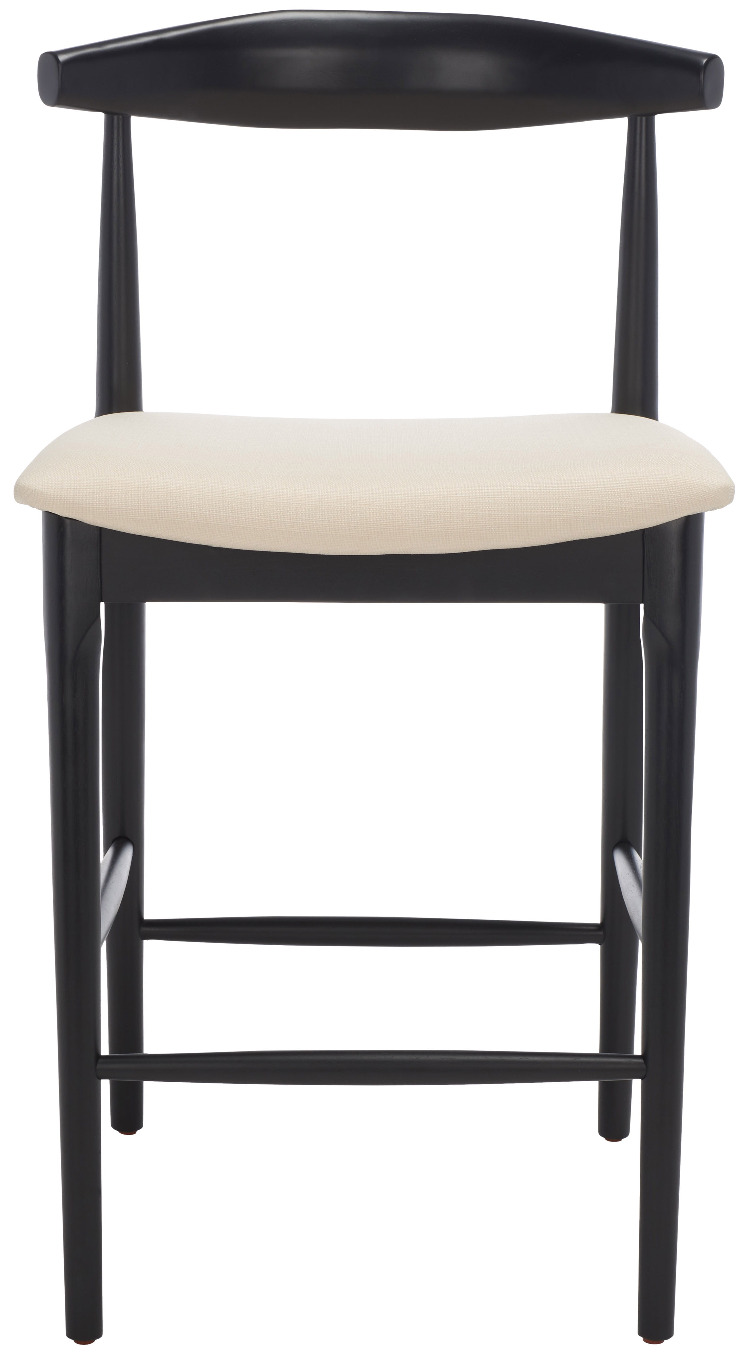 Safavieh Black and Cream Wood Retro Counter Stool