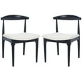 thumbnail image 1 of SAFAVIEH Lionel Retro Farmhouse Dining Chair, Black Body/White Seat, Set of 2, 1 of 13