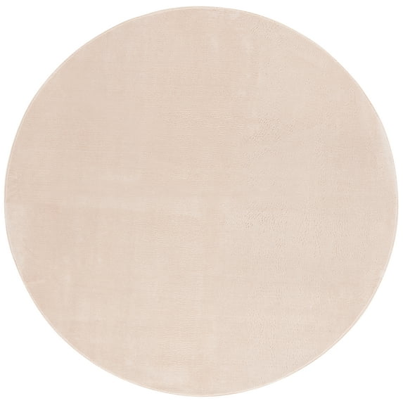 SAFAVIEH Loft Kalya Solid Machine Washable Area Rug, Beige, 6' x 6' Round