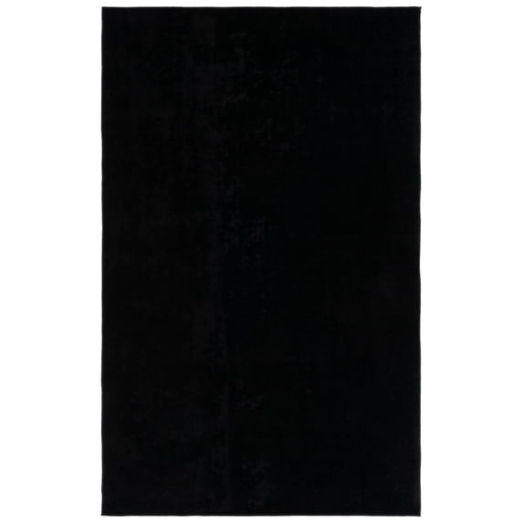 SAFAVIEH Loft Kalya Solid Machine Washable Area Rug, Black, 4' x 6'