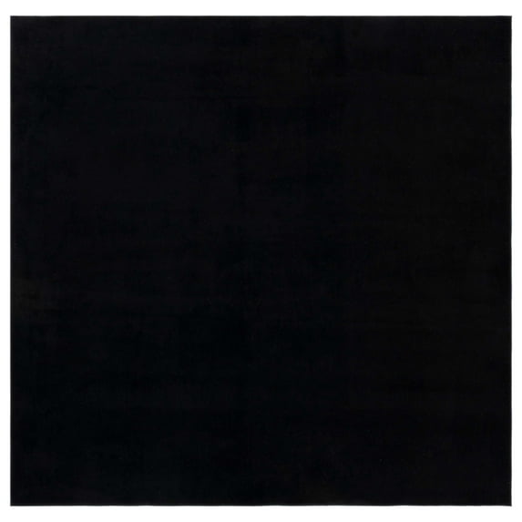 SAFAVIEH Loft Kalya Solid Machine Washable Area Rug, Black, 6' x 6' Square