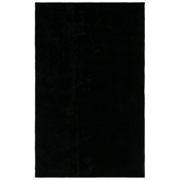 SAFAVIEH Loft Kalya Solid Machine Washable Area Rug, Black, 6' x 9'