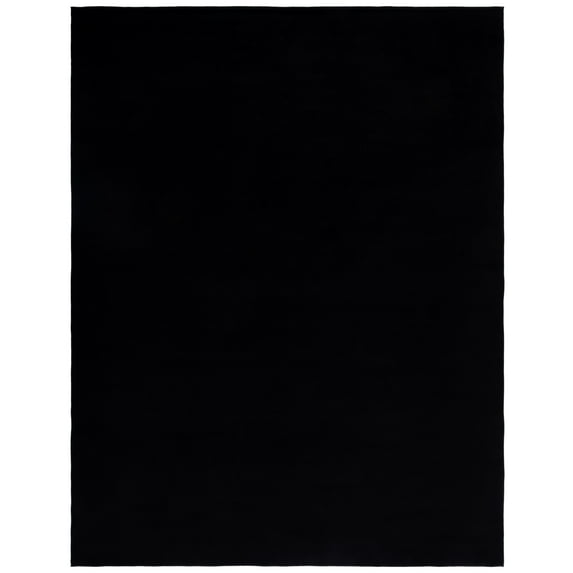 SAFAVIEH Loft Kalya Solid Machine Washable Area Rug, Black, 9' x 12'