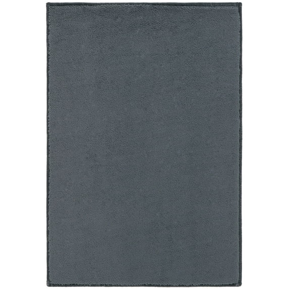 SAFAVIEH Loft Kalya Solid Machine Washable Area Rug, Dark Gray, 3' x 5'