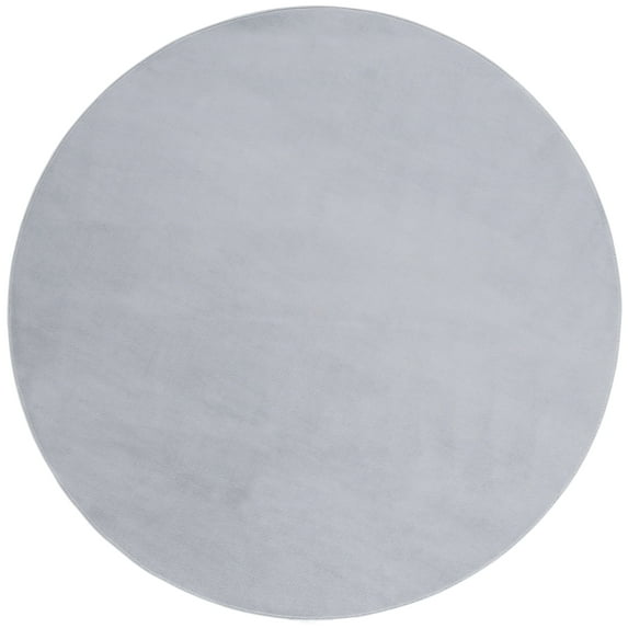 SAFAVIEH Loft Kalya Solid Machine Washable Area Rug, Gray, 6' x 6' Round
