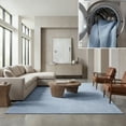 thumbnail image 1 of SAFAVIEH Loft Kalya Solid Machine Washable Area Rug, Light Blue, 4' x 4' Square, 1 of 12