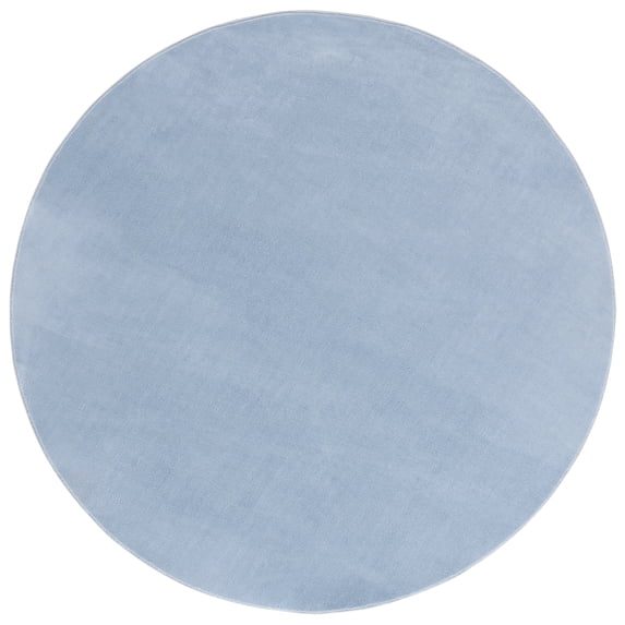 SAFAVIEH Loft Kalya Solid Machine Washable Area Rug, Light Blue, 6' x 6' Round