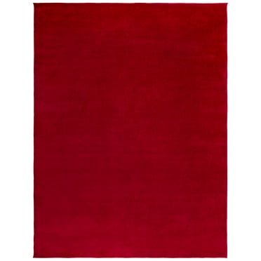 SAFAVIEH Loft Kalya Solid Machine Washable Area Rug, Red, 10' x 14'