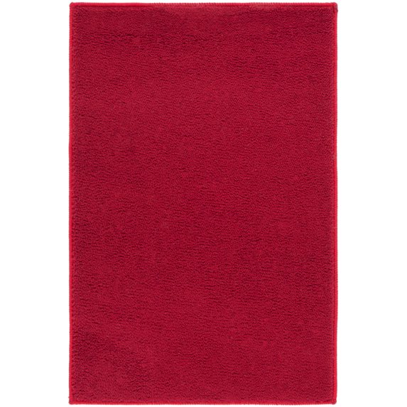 SAFAVIEH Loft Kalya Solid Machine Washable Area Rug, Red, 2'3" x 4'