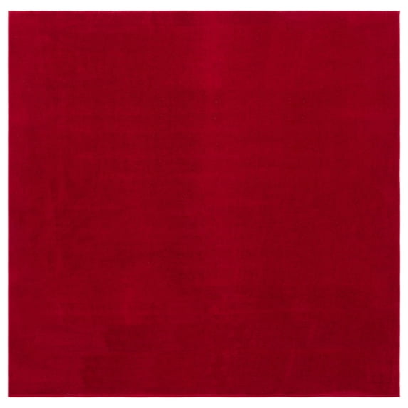 SAFAVIEH Loft Kalya Solid Machine Washable Area Rug, Red, 4' x 4' Square