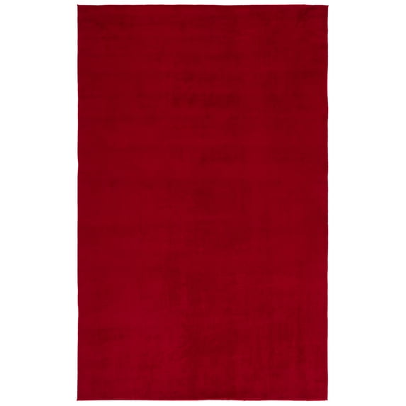 SAFAVIEH Loft Kalya Solid Machine Washable Area Rug, Red, 6' x 9'