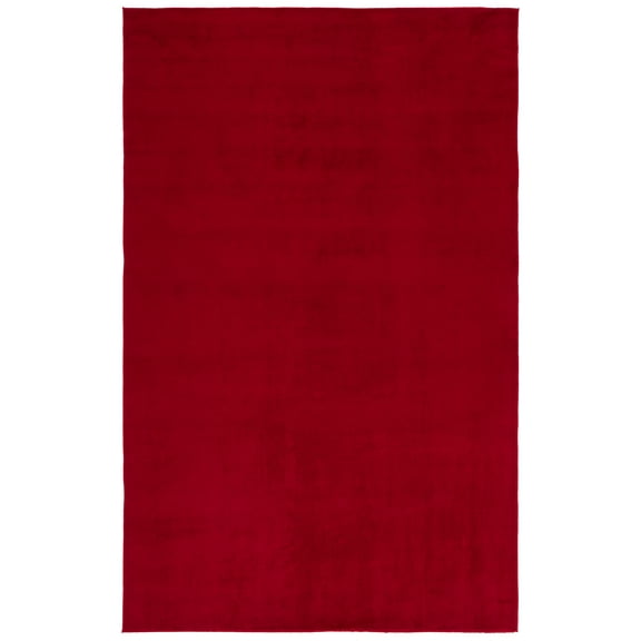 SAFAVIEH Loft Kalya Solid Machine Washable Area Rug, Red, 6' x 9'