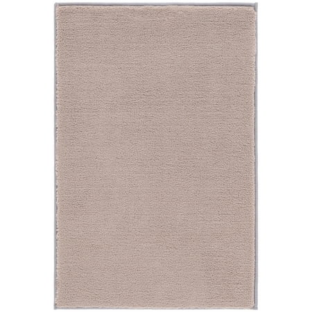 SAFAVIEH Loft Kalya Solid Machine Washable Area Rug, Taupe, 2'3" x 4'