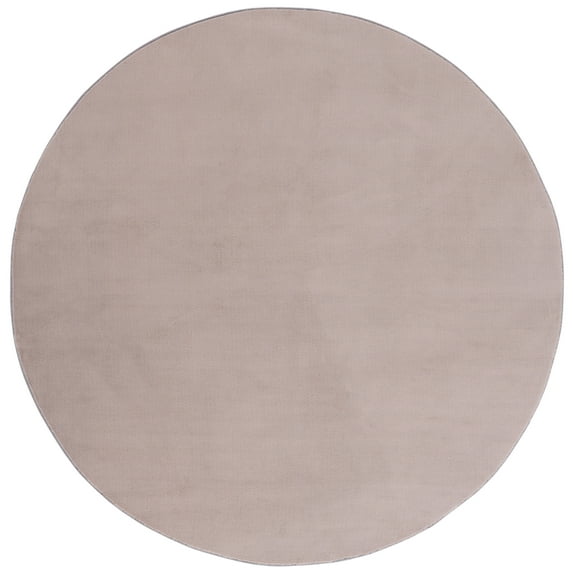 SAFAVIEH Loft Kalya Solid Machine Washable Area Rug, Taupe, 6' x 6' Round